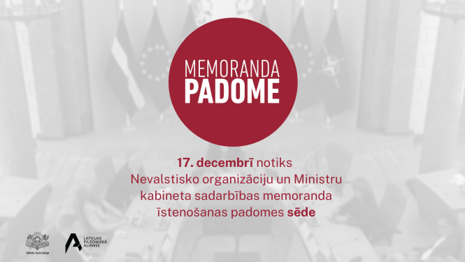 Ministru kabinetā norisināsies Nevalstisko organizāciju un Ministru kabineta sadarbības memoranda īstenošanas padomes (Memoranda padomes) sēde. 