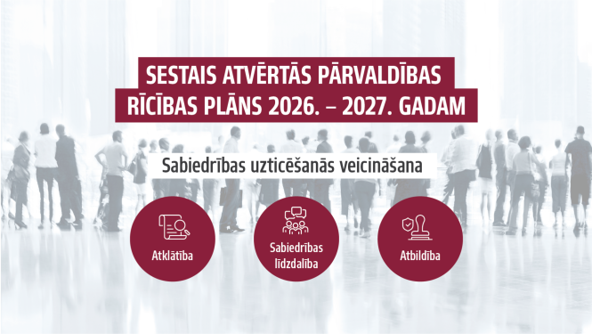  Plašāk par Latvijas Sesto nacionālo atvērtās pārvaldības rīcības plānu 2026.–2027. gadam