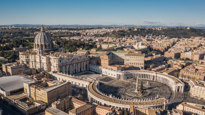 Skats no gaisa uz Vatikānu
