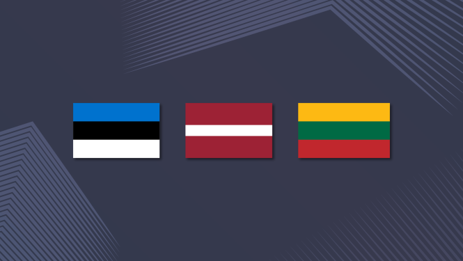 Baltijas valstu karogi