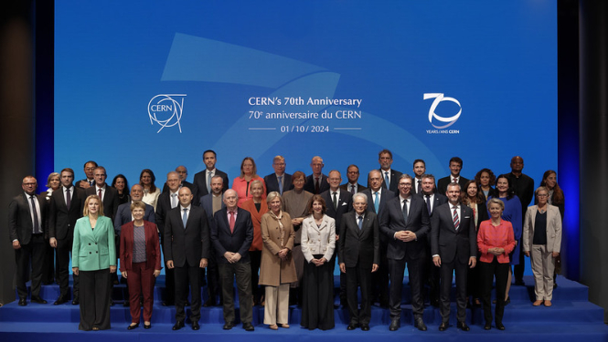 Eiropas Kodolpētījumu organizācijas (CERN) 70. gadu jubilejas atklāšanas pasākums 
