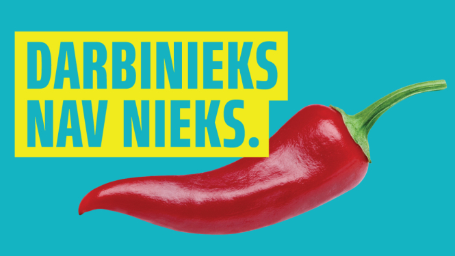 ilustratīvs attēls: kampaņas sauklis "Darbinieks nav nieks"; avots: Valsts kanceleja