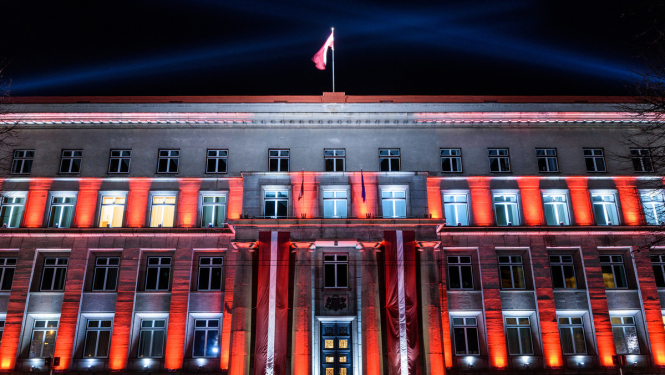 Valdības nama izgaismošanas projekts “Mosties!” aicinās iedzīvotājus novērtēt Latviju