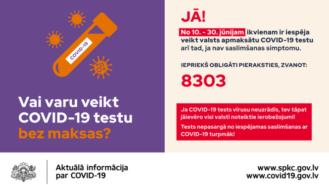 Arī turpmāk ārsti varēs sniegt konsultācijas attālināti; Covid-19 testēšana netiks pārtraukta – valsts apmaksātu testu var saņemt ikviens
