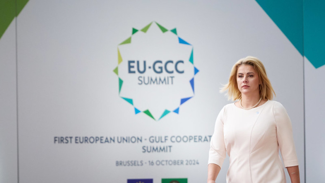 Ministru prezidente Evika Siliņa Eiropas Savienības un Līča valstu samitā