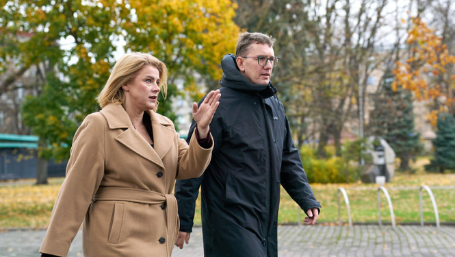 Evika Siliņa un Kristens Mihals