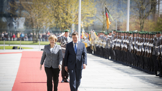 Ministru prezidents tiksies ar Vācijas kancleri Angelu Merkeli