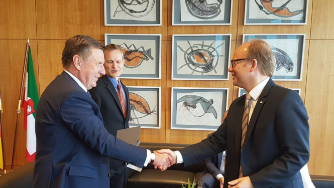 M. Kučinskis tiekas ar Ziemeļreinas-Vestfālenes Parlamenta prezidentu