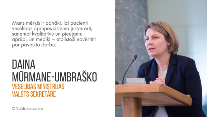 Veselības ministrijas valsts sekretāres amatā apstiprināta Daina Mūrmane-Umbraško
