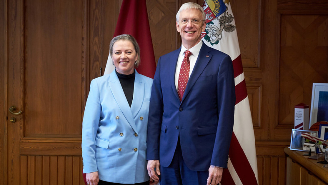 Krišjānis Kariņš un Kristīne Saulīte