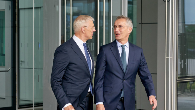 Ministru prezidents Krišjānis Kariņš tiekas ar NATO ģenerālsekretāru Jensu Stoltenbergu