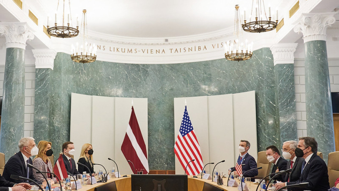 Ministru prezidents Krišjānis Kariņš tiekas ar ASV Valsts sekretāru Entoniju Blinkenu