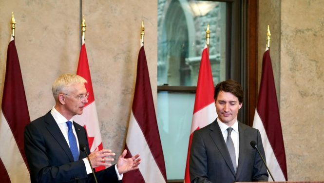 Krišjānis Kariņš un Džastins Trudo