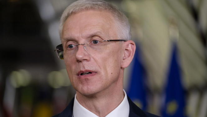 Krišjānis Kariņš sniedz interviju