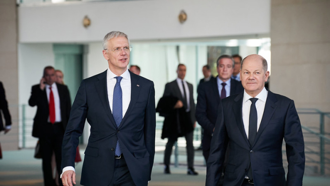 Krišjānis Kariņš un Olafs Šolcs