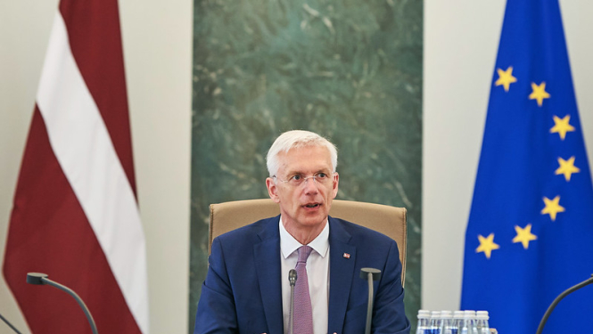 Ministru prezidents Krišjānis Kariņš piedalās sanāksmē
