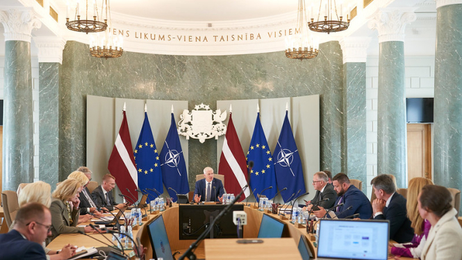 Foto no Ministru kabineta sēdes