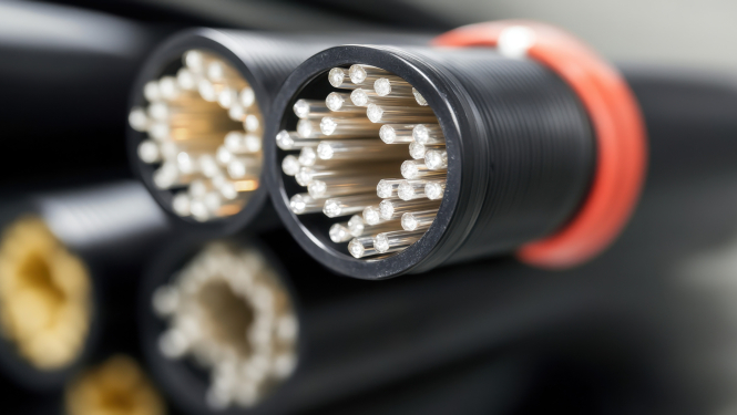 Attēls ar optisko kabeli