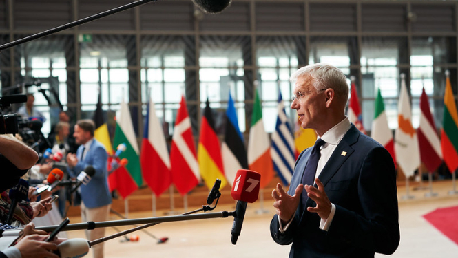 Ministru prezidents Krišjānis Kariņš Eiropadomē