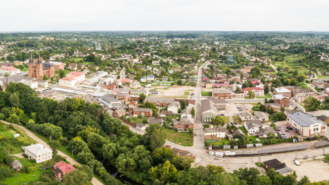 Skats no gaisa uz Rēzekni