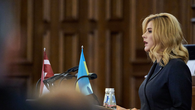 Ministru prezidente Evika Siliņa Saeimas sēdē