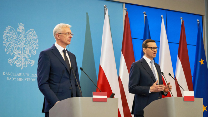 Ministru prezidents Krišjānis Kariņš tiekas ar Polijas premjerministru Mateušu Moravecki 