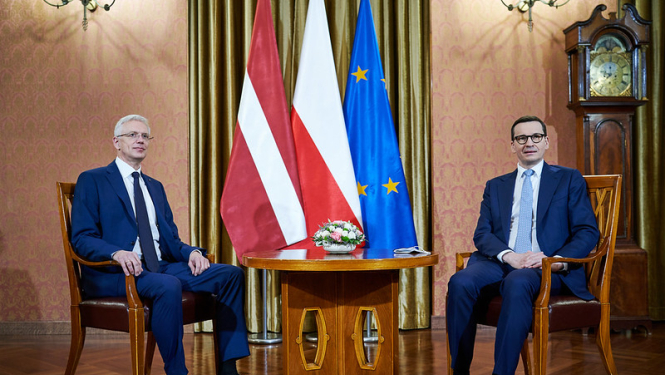 Ministru prezidents Krišjānis Kariņš tiekas ar Polijas premjerministru Mateušu Moravecki