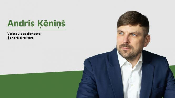 Andra Ķēniņa portrets un uzraksts Valsts vides dienesta ģenerāldirektors