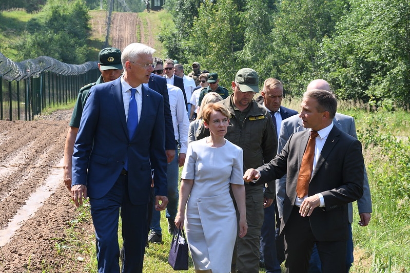 Ministru prezidents Krišjānis Kariņš, Iekšlietu ministre Marija Golubeva apmeklē Austrumu robežu