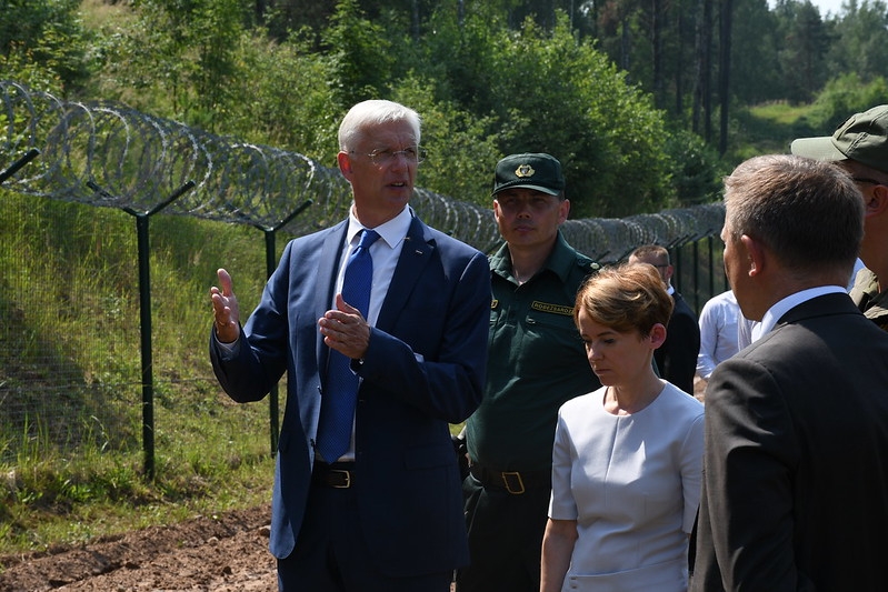 Ministru prezidents Krišjānis Kariņš, Iekšlietu ministre Marija Golubeva apmeklē Austrumu robežu