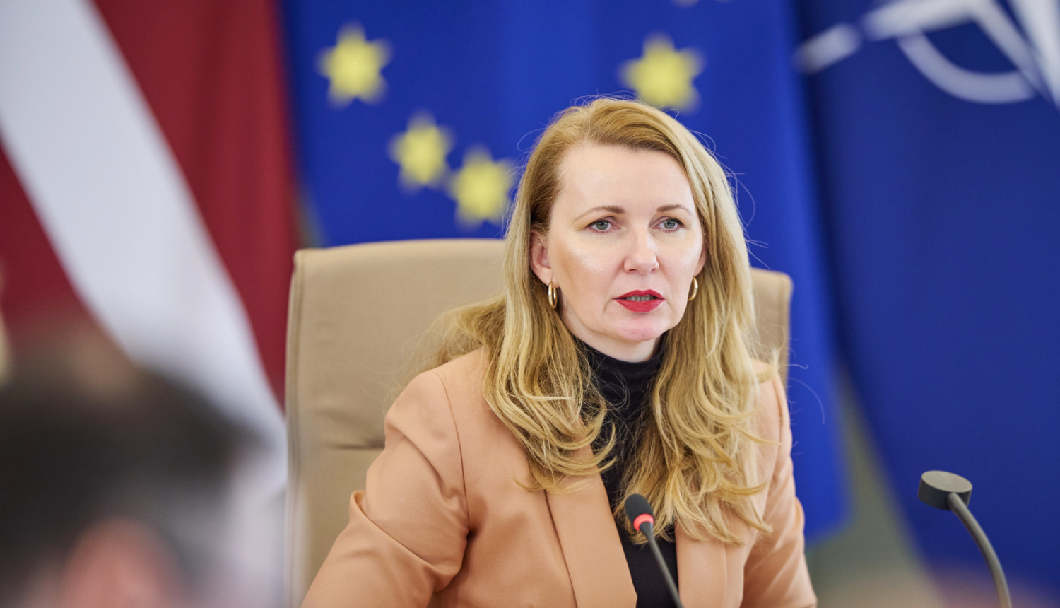 Tieslietu ministre Inese Lībiņa-Egnere vada Ministru kabineta sēdi.