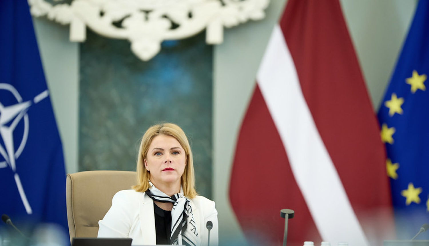 Ministru Prezidente Evika Siliņa vada Ministru kabineta sēdi