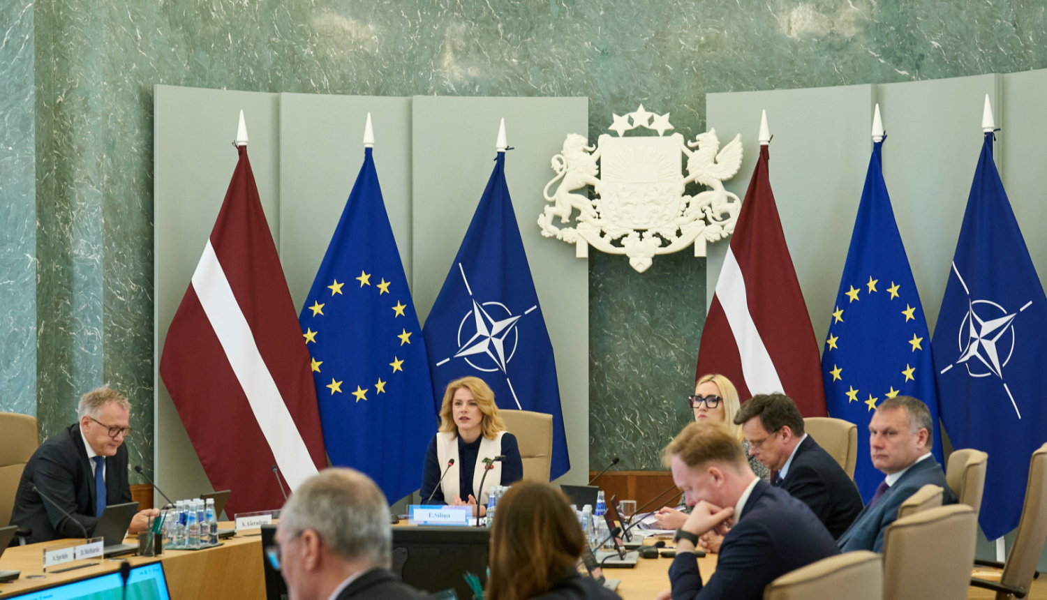 Ministru prezidente Evika SIliņa vada Finanšu sektora attīstības padomes sēdi