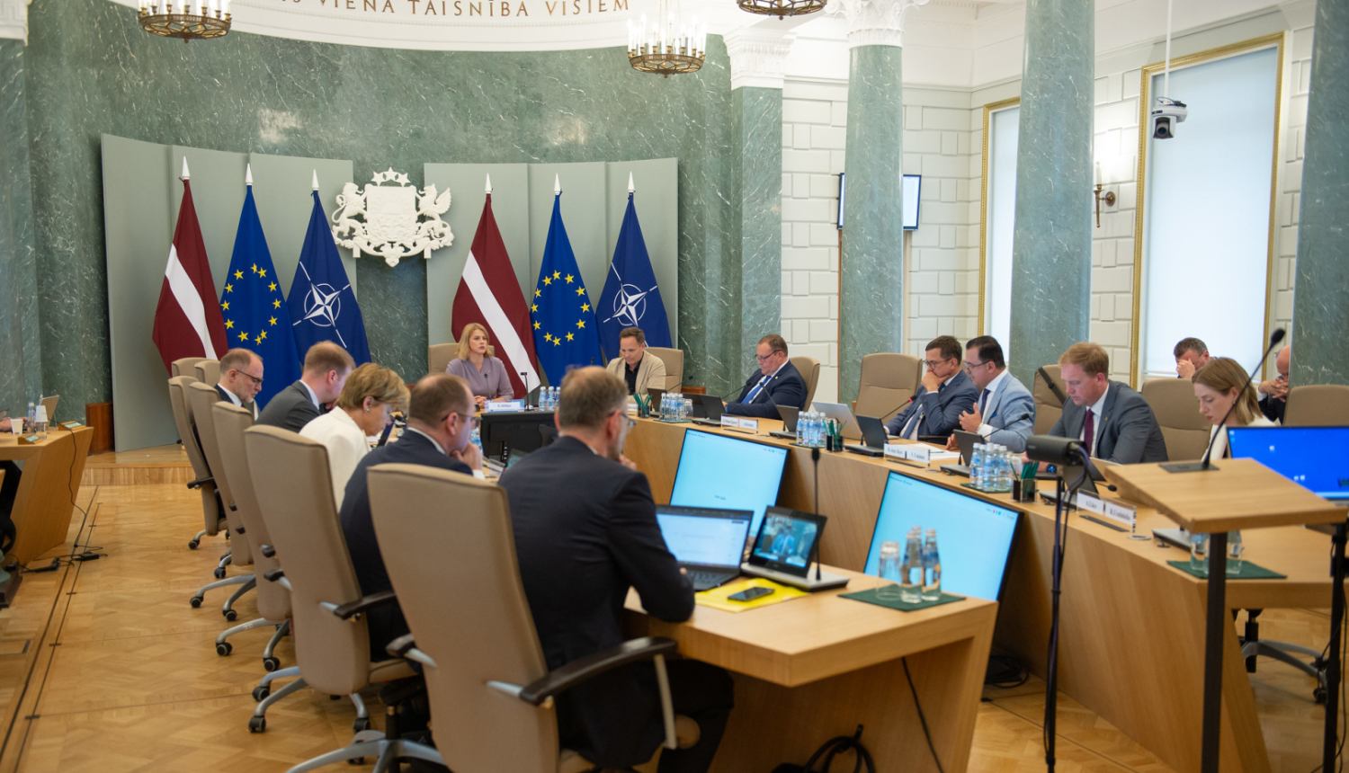 Ministru prezidente Evika Siliņa vada Ministru kabineta sēdi