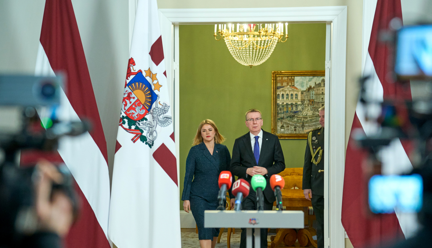 Ministru prezidente Evika Siliņa un Valsts prezidents Edgars Rinkēvičs