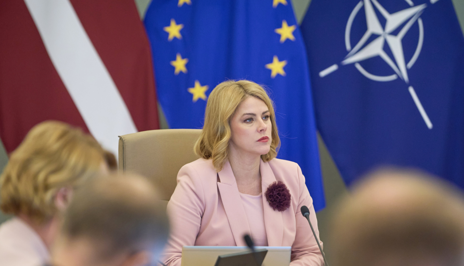 Ministru prezidente Evika Siliņa vada valdības sēdi