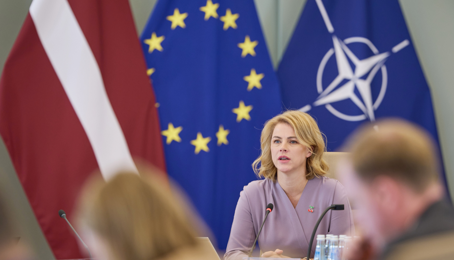 Ministru prezidente Evika Siliņa vada valdības sēdi