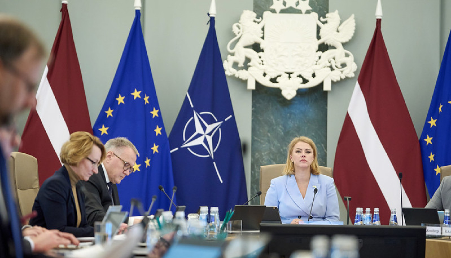 Ministru prezidente Evika Siliņa vada valdības sēdi