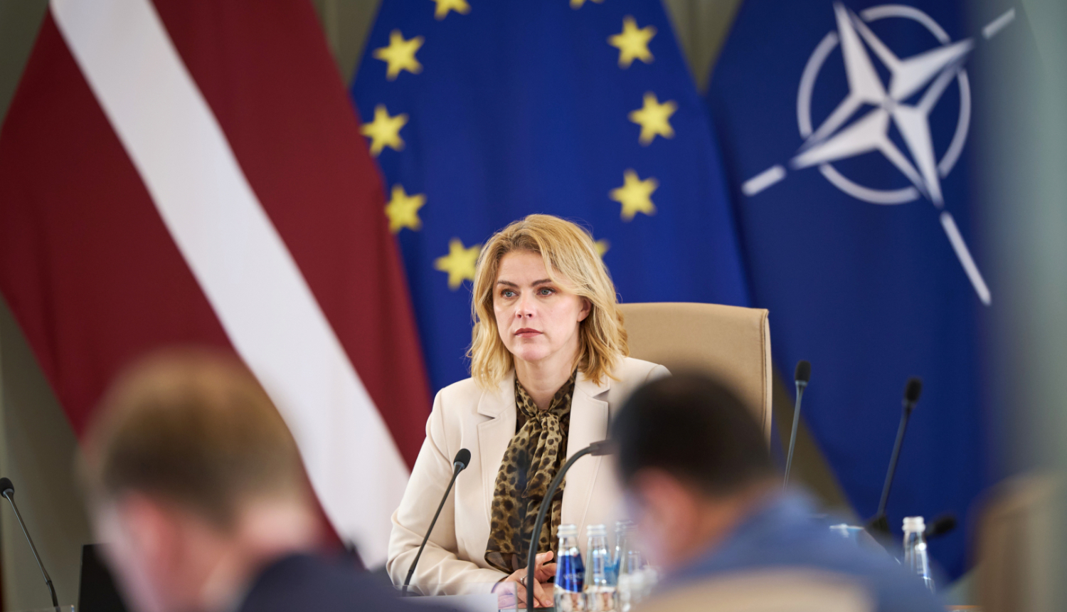 Ministru prezidente Evika Siliņa vada valdības sēdi