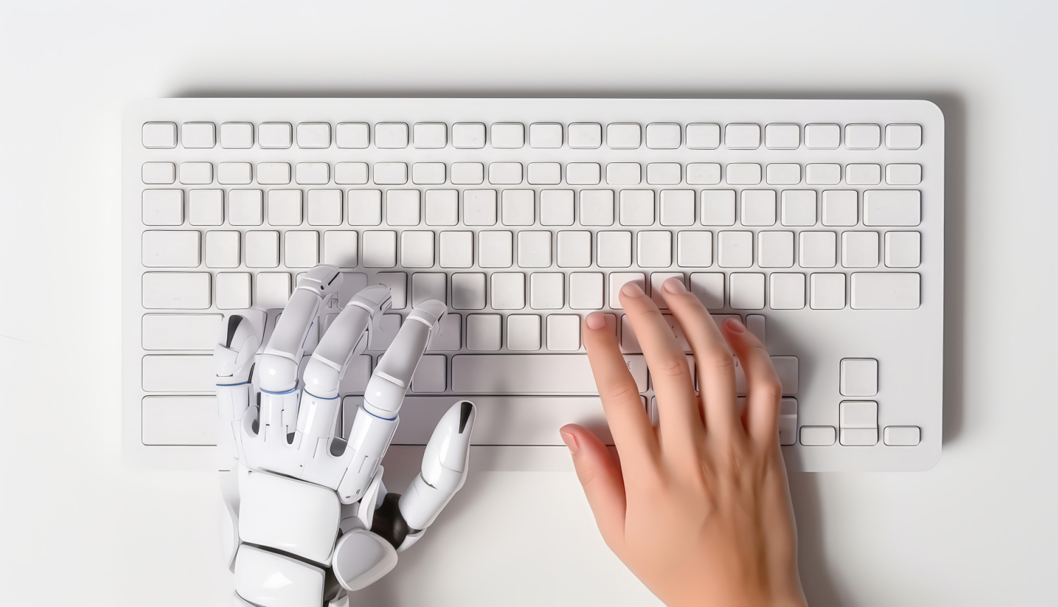 Attēlojums ar klaviatūru un divām rokām.