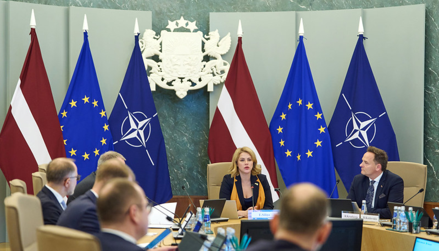 Foto: Ministru prezidente Evika Siliņa vada Ministru kabineta sēdi