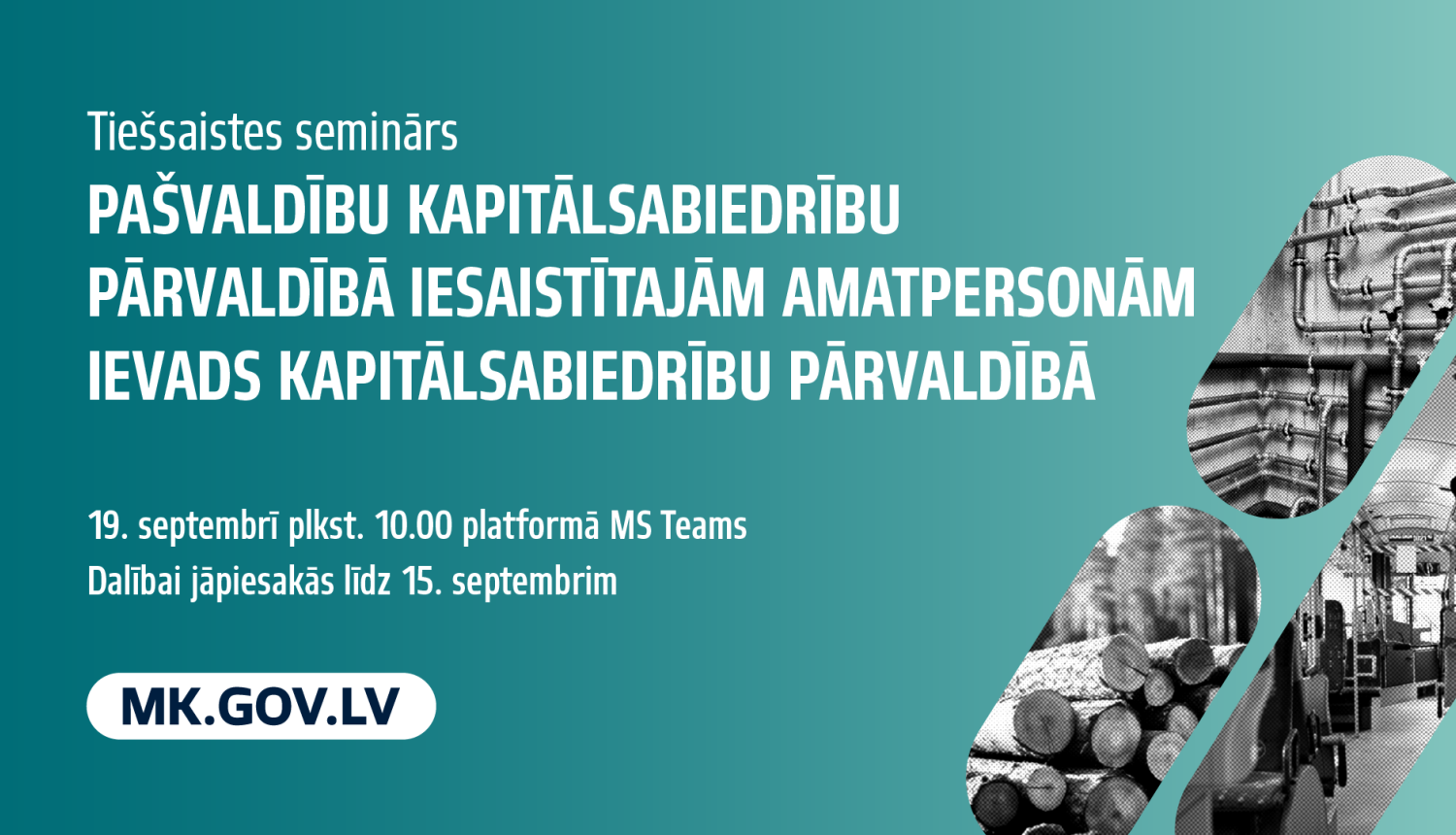 Tiešsaistes mācību seminārs “Ievads kapitālsabiedrību pārvaldībā” pašvaldību kapitālsabiedrību pārvaldībā iesaistītajām amatpersonām