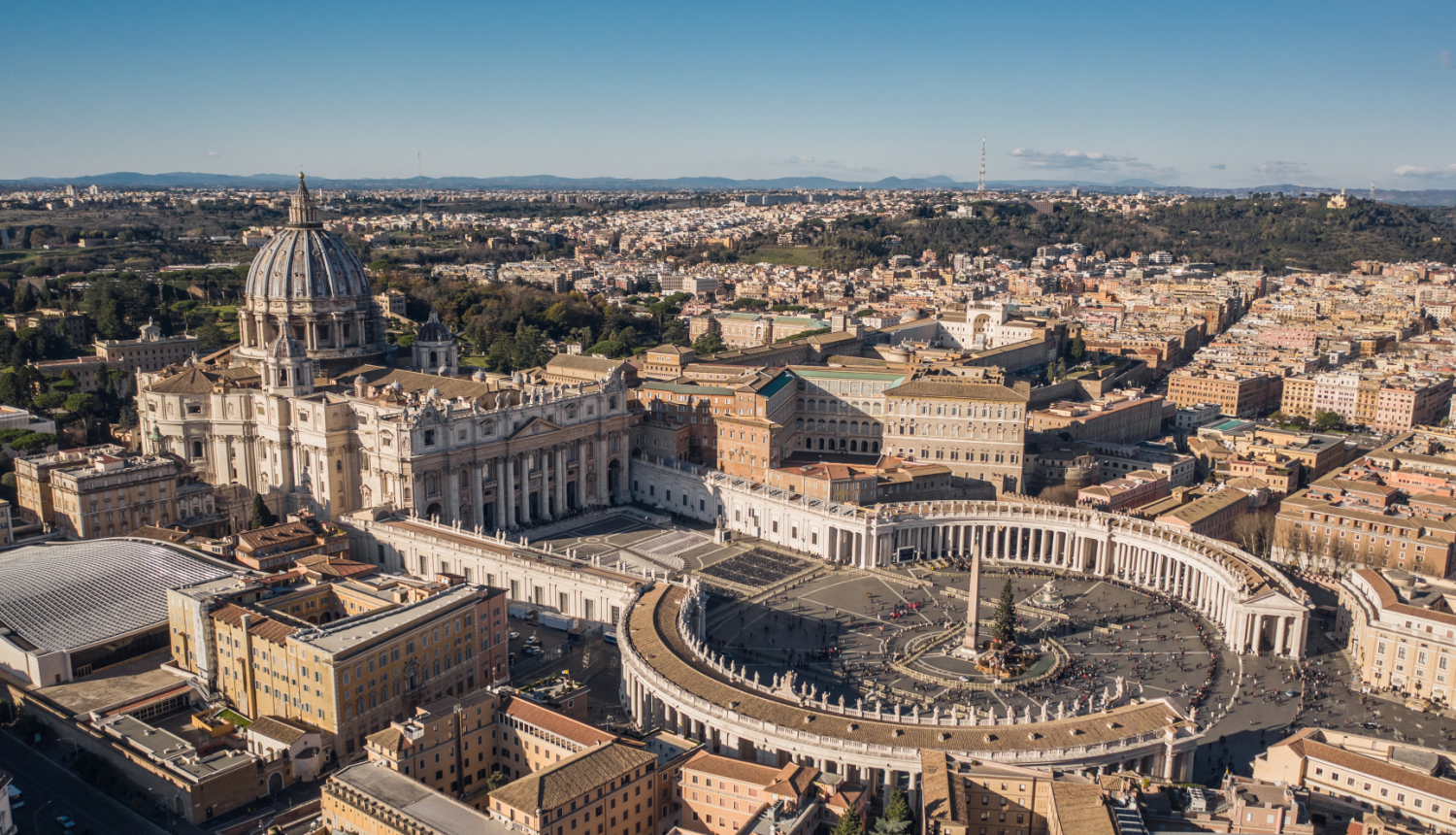 Skats no gaisa uz Vatikānu