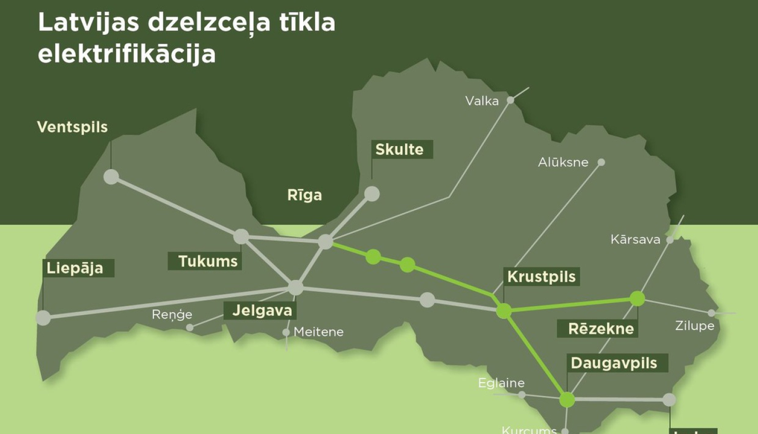 Valdība izskata dzelzceļa elektrifikācijas projekta sagatavošanas progresu un finansēšanas risinājumu