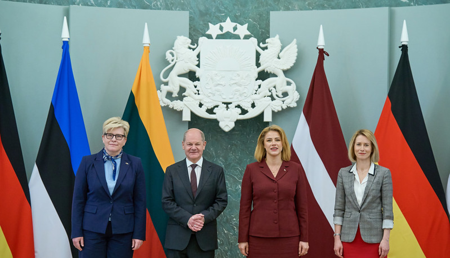 Baltijas valstu premjerministres un Vācijas kanclers