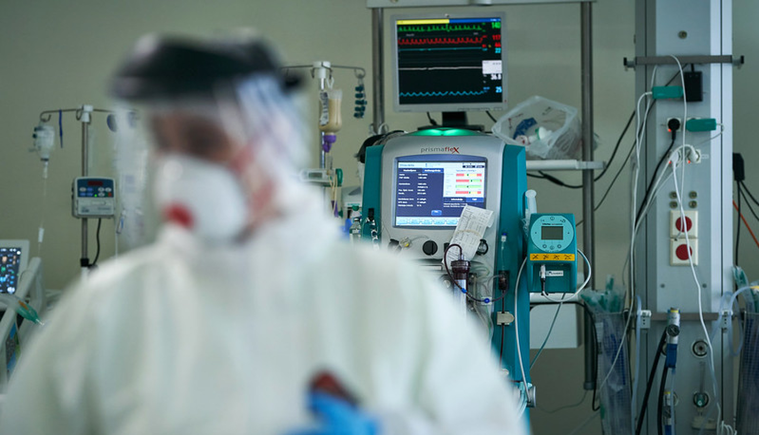 Foto: reanimācijas nodaļa Covid-19 pacientiem