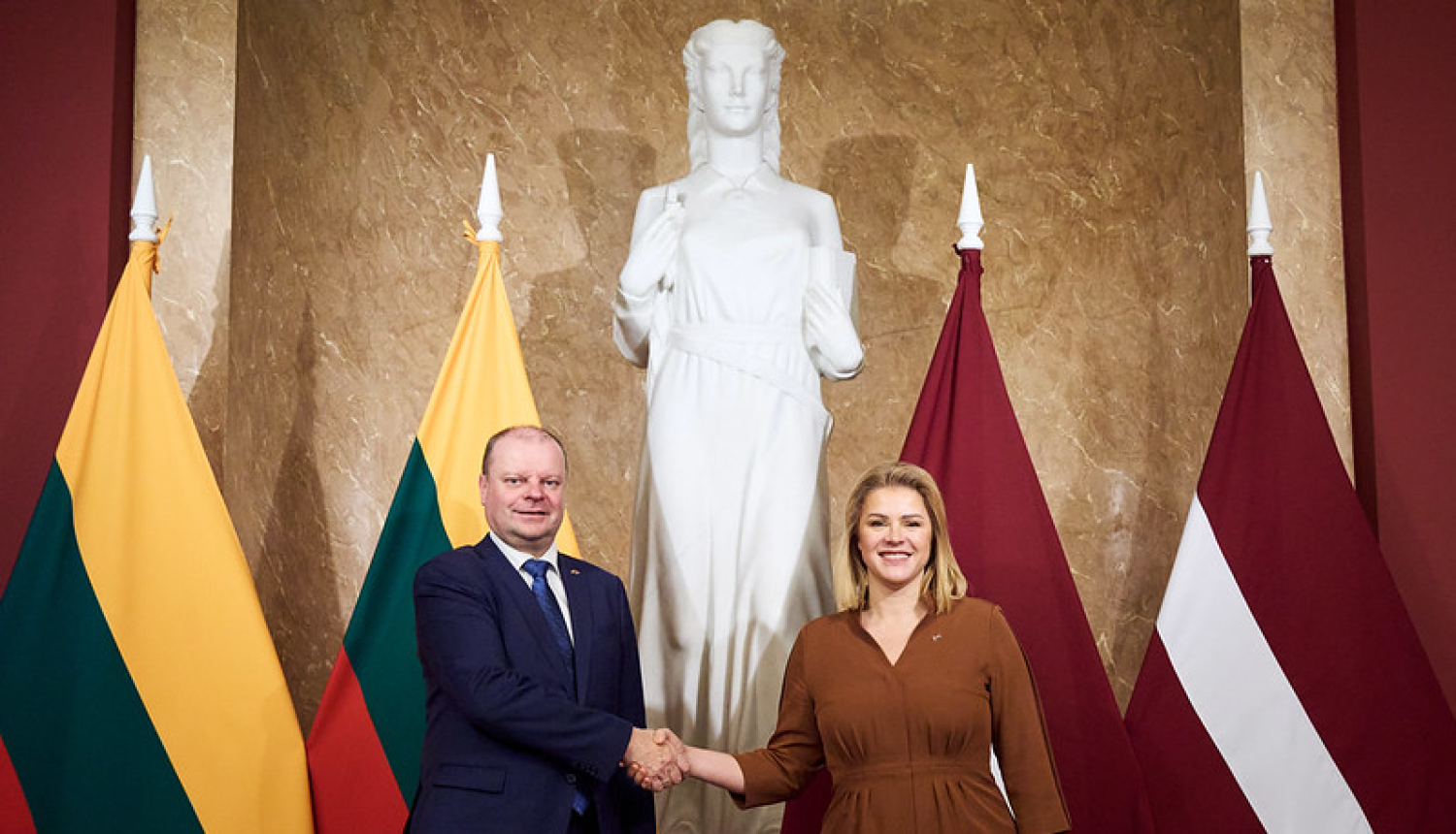 Evika Siliņa un Sauļus Skvernelis