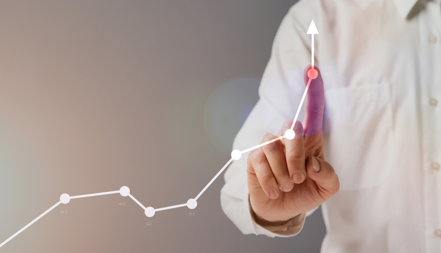 Grafiks, kas iet uz augšu