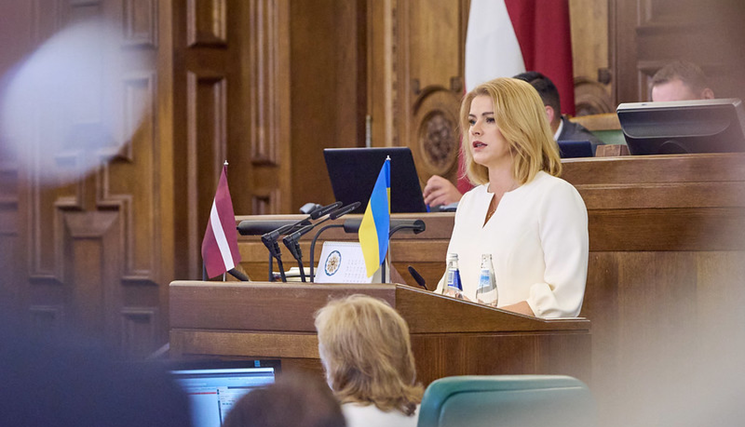 Evika Siliņa piedalās Saeimas sēdē