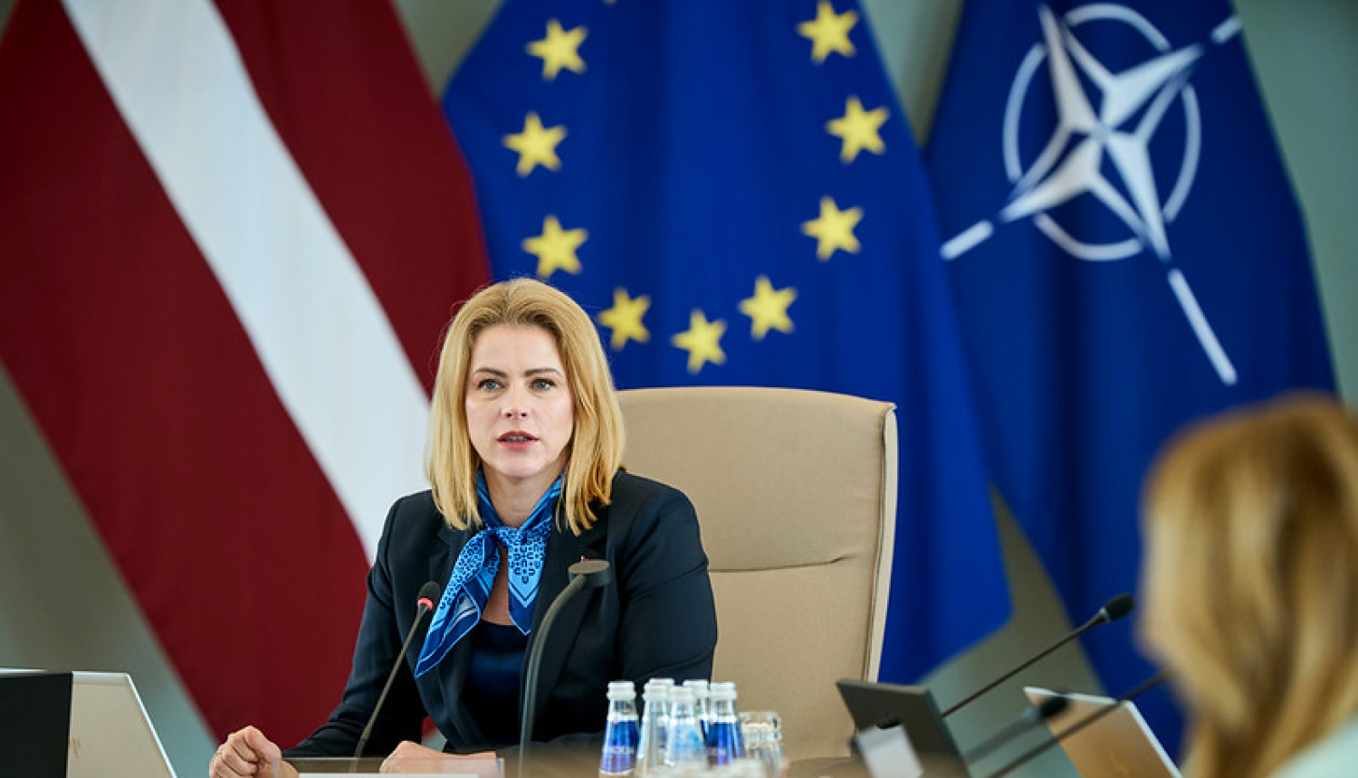 Ministru prezidente Evika Siliņa vada valdības sēdi